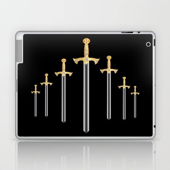Templar Swords Laptop & iPad Skin
