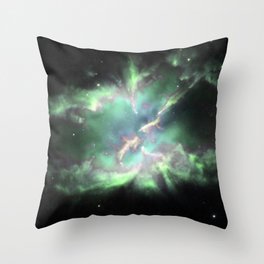 Seafoam Planetary Nebula Throw Pillow