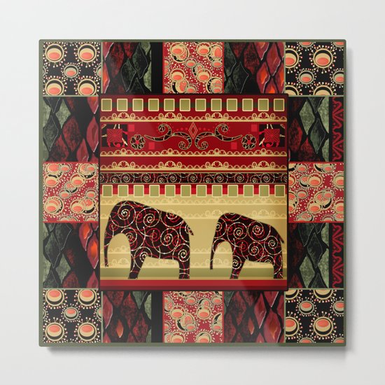 African motifs. Metal Print