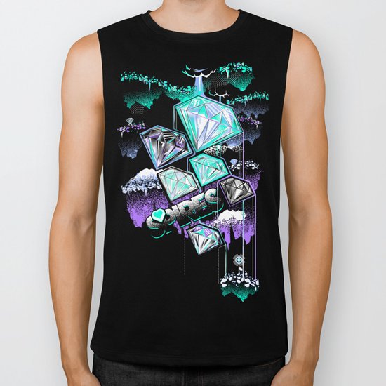 Water/Diamond Paradox Biker Tank