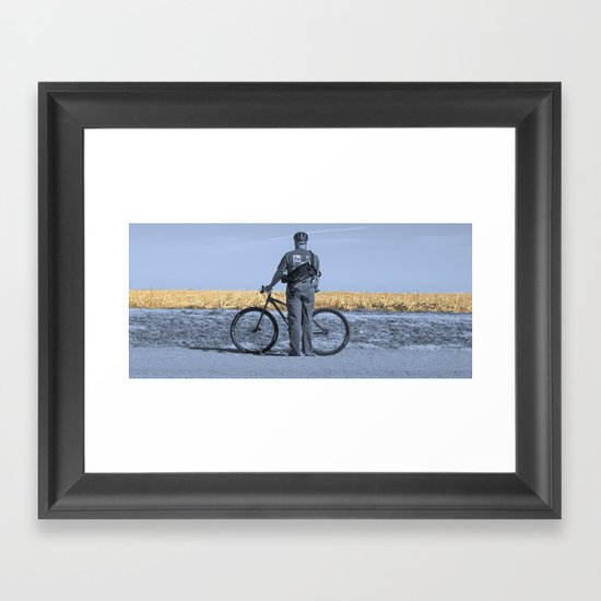 Fall Blue Framed Art Print