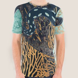 Metallic Octopus II All Over Graphic Tee