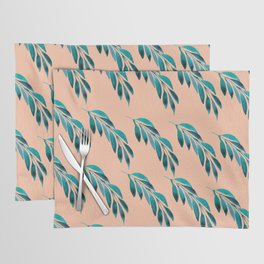 Watercolor Leaves Pattern Placemat