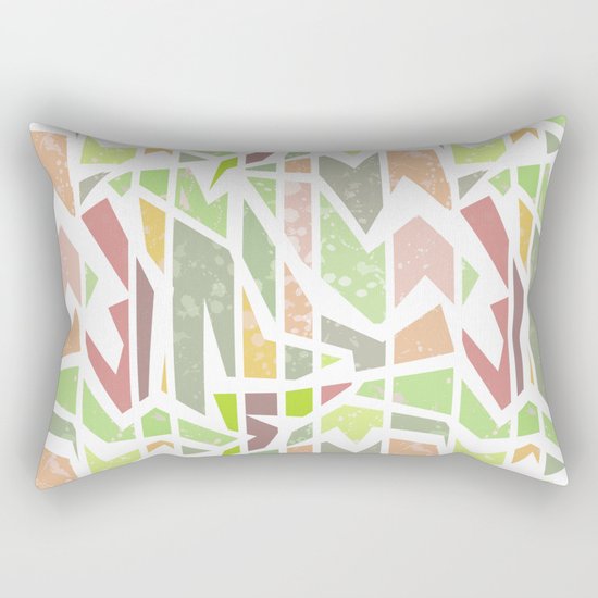 Abstract pattern . Geometric shapes . Rectangular Pillow