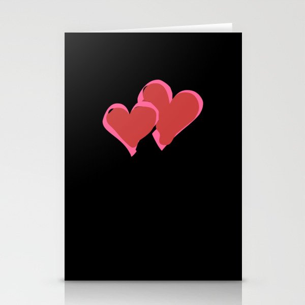 Heart two hearts Stationery Cards