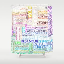 All html colors in word and color Shower Curtain