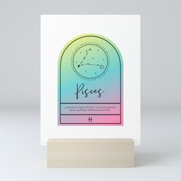 Pisces Zodiac | Gradient Arch Mini Art Print