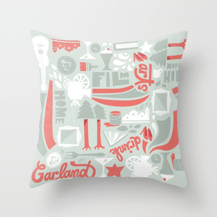Garland Pattern Throw Pillow
