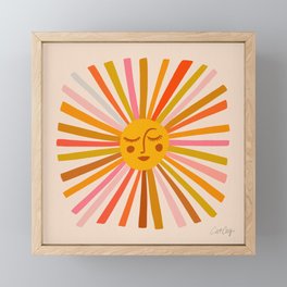 Sunshine – Retro Ochre Palette Framed Mini Art Print