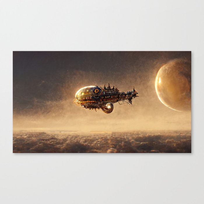 Steampunk Spaceship Canvas Print