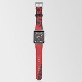 Black & Red Color Liquid Wavy Design Apple Watch Band