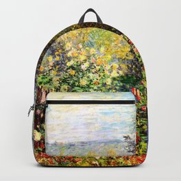 Claude Monet : A Corner of the Garden at Montgeron Backpack
