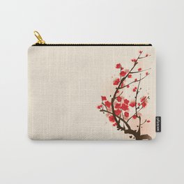 Oriental plum blossom in spring 012 Carry-All Pouch | Plumblossom, Nature, Oriental, Chinese, Flower, Japanese, Vector, Painting, Traditional, Digital 