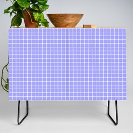 Periwinkle Collection - white grid 2 Credenza