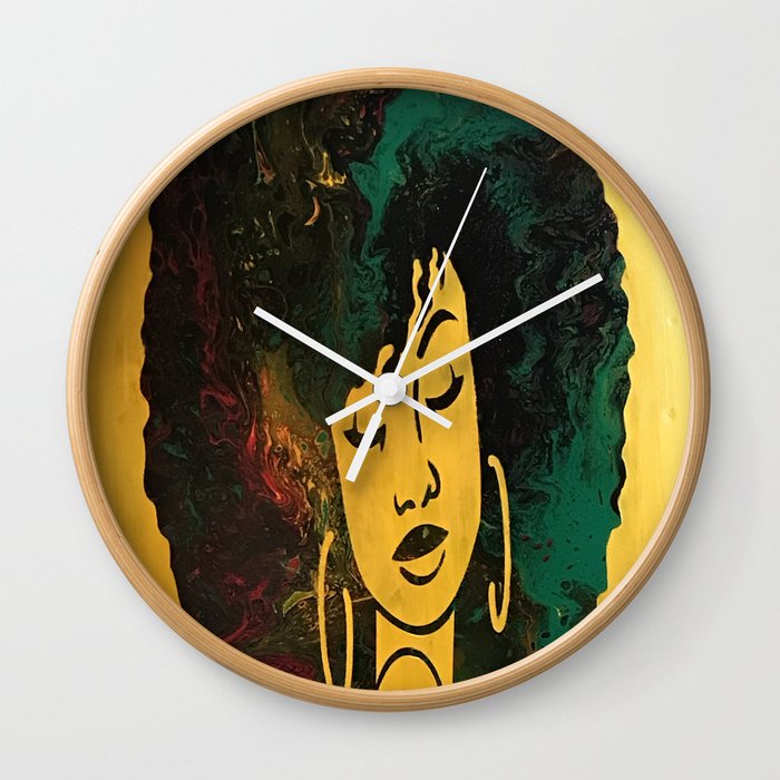 Roots Woman Wall Clock