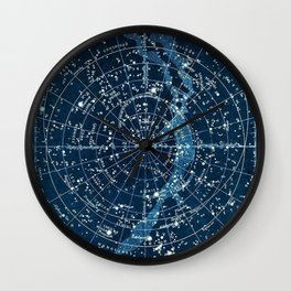 1900 Star Constellation Map - Chart Vintage Poster Wall Clock