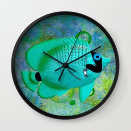 ANGEL FISH BLUE Wall Clock