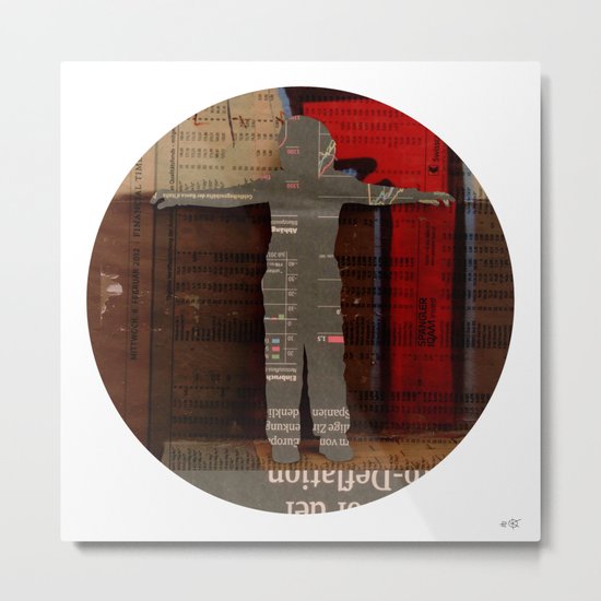 Untitled Boy 2 Collage Metal Print
