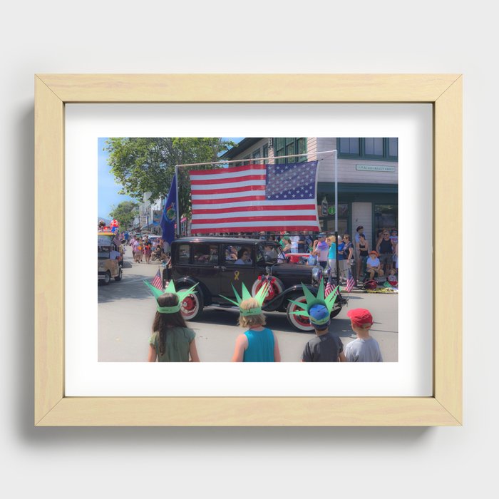 Bar Harbor Fourth of July Parade Recessed Framed Print
