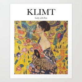 Klimt - Lady with Fan Art Print
