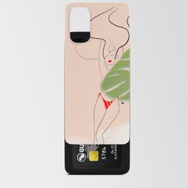 Beach Body Female Figure Linear Art Android Card Case