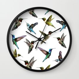 hummingbird pattern 2 Wall Clock
