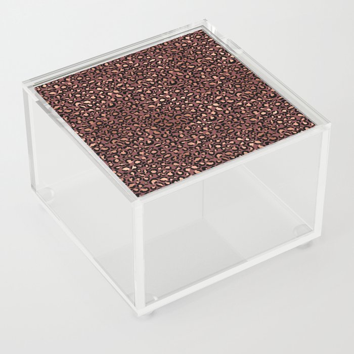 Rose Gold Leopard Print 17 Acrylic Box