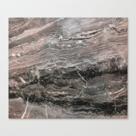 Smokey gray marble Canvas Print