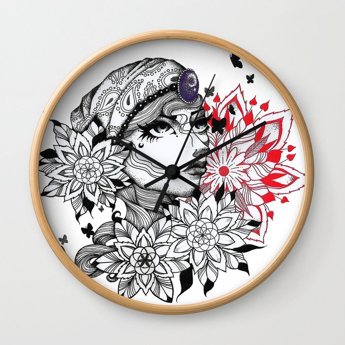 Flower of Life Gypsy Wall Clock