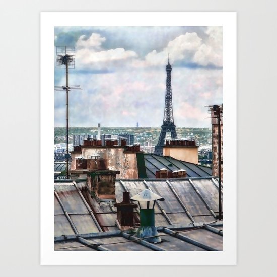 Montmartre Rooftop Art Print