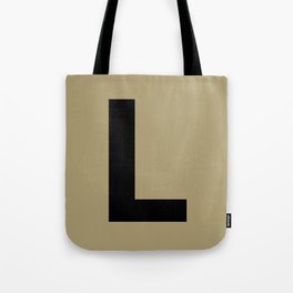 Letter L (Black & Sand) Tote Bag