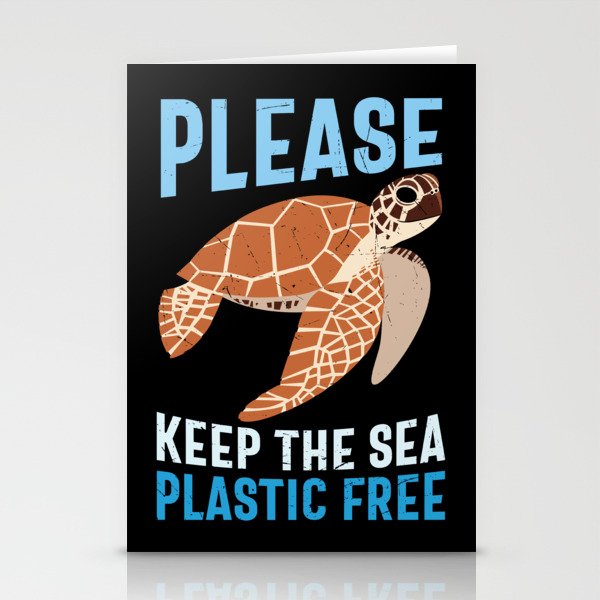 Please Keep The Sea Plastic Free Stationery Cards