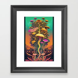 Mycelium Kingdom Framed Art Print