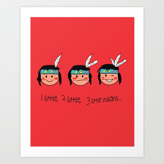 Red Indian Art Print