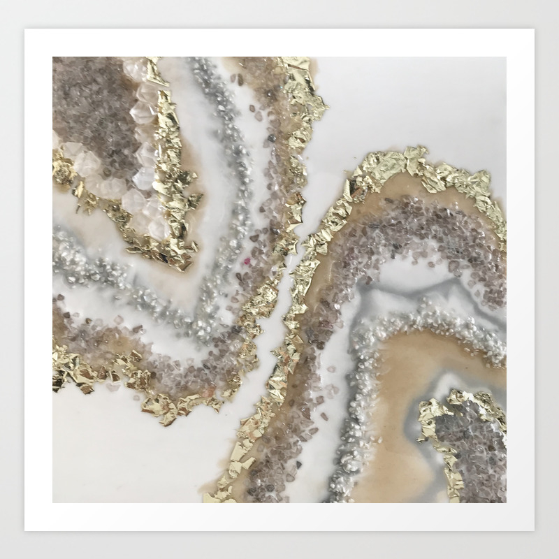 Geode Resin Painting Art Print By Paintingsbyagnes Society6
