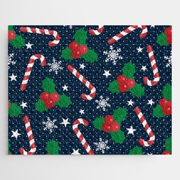Christmas Seamless Candy and Berries 02 Jigsaw Puzzle