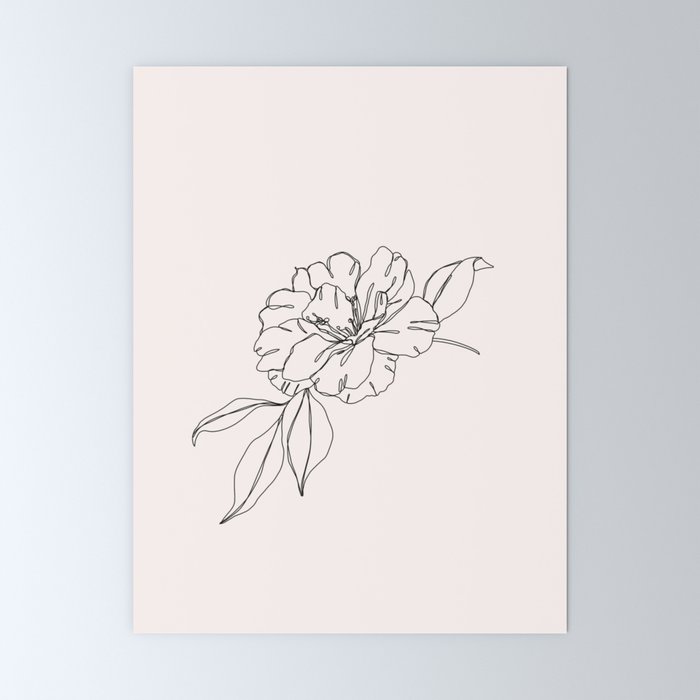 Tropical flower illustration - Mona I Mini Art Print