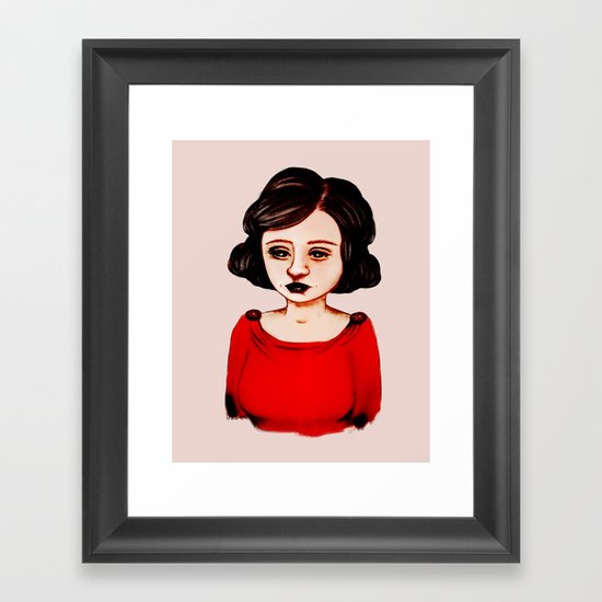 The Red Dress Framed Art Print