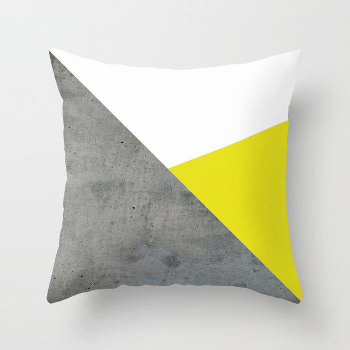 Concrete vs Corn Yellow Throw Pillow by ARTbyJWP | Redbubble
