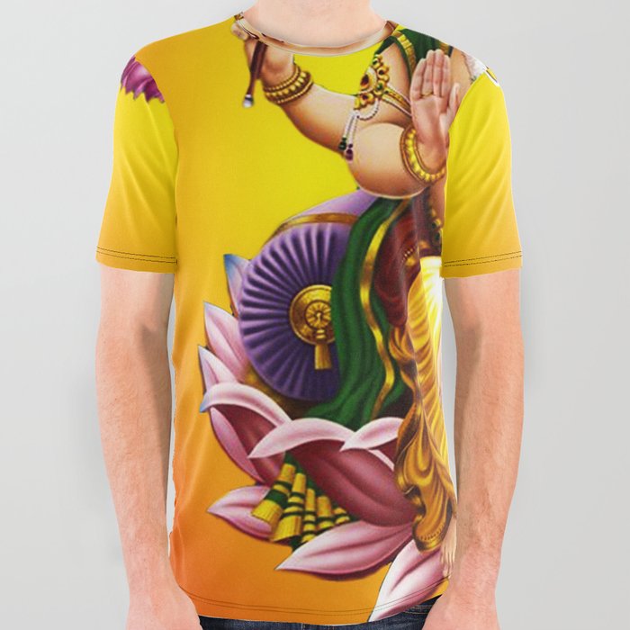 Hindu Ganesha 2 All Over Graphic Tee