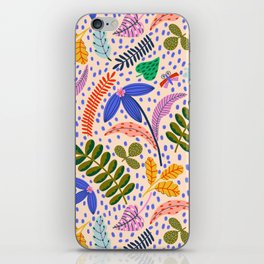 Colorful Plants  iPhone Skin | Illustration, Curated, Pattern, Gift, Quote, Butterfly, Playful, Leaf, Fun, Leaves 
