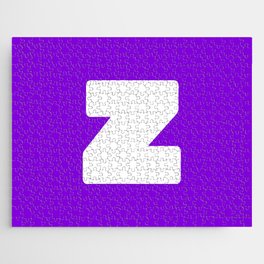 z (White & Violet Letter) Jigsaw Puzzle