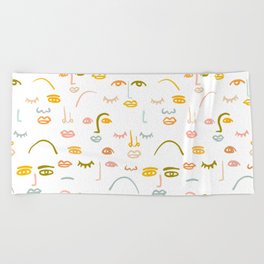 Faces of the World Beach Towel