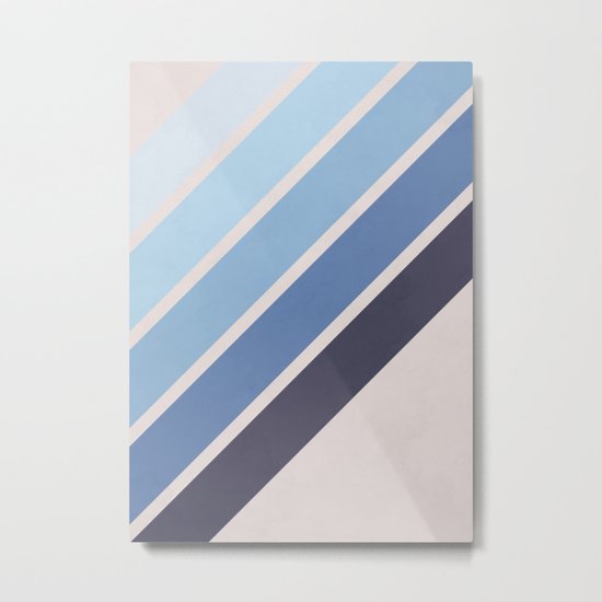 Blue Color Drift Metal Print