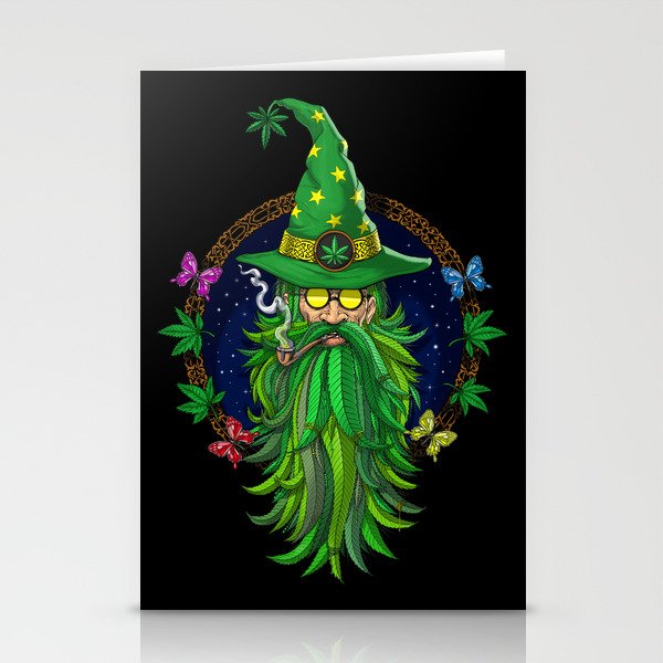 Weed Cannabis Wizard Stationery Cards