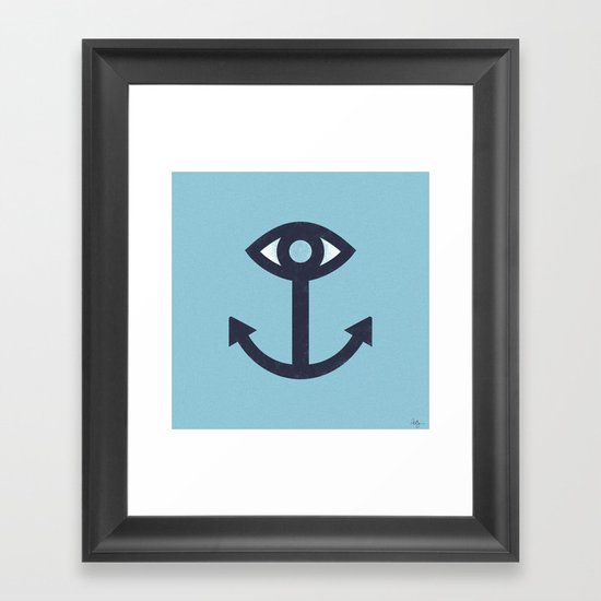 Happy Cyclops Anchor Framed Art Print