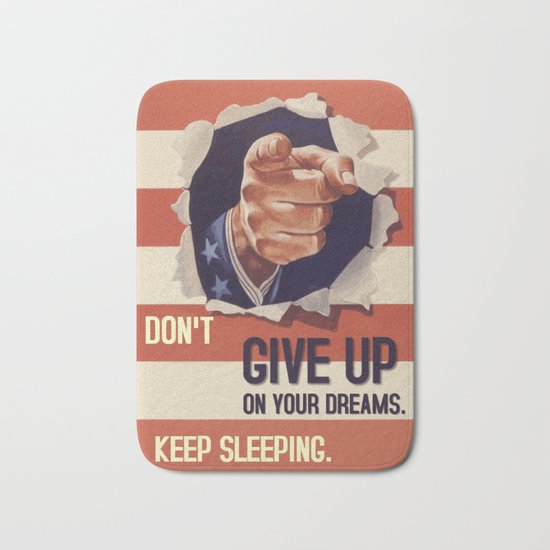 Don't give up poster quote Bath Mat