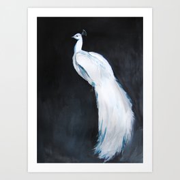 White Peacock Art Prints For Any Decor Style Society6