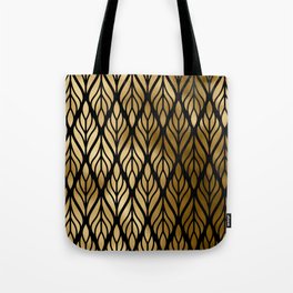 Havana Sultry Night Gold and Black Art Deco Tote Bag