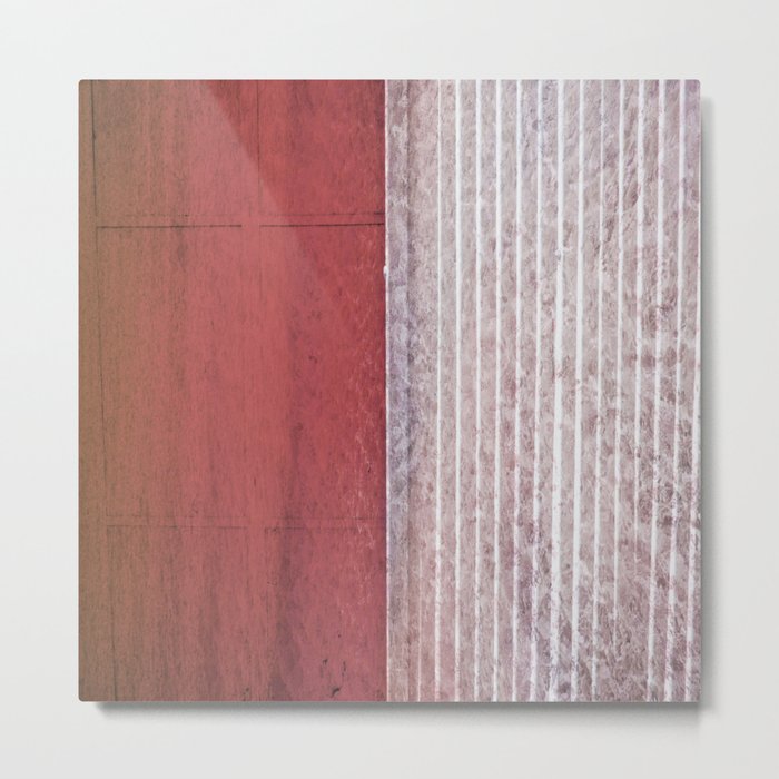 muted red soft enzyme wash fabric look Metal Print